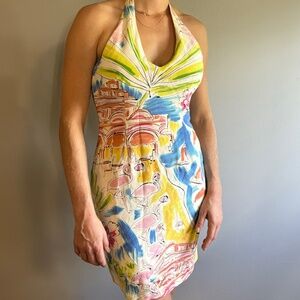 David Meister Halter Dress